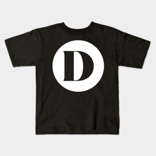 D (Letter Initial Monogram) Kids T-Shirt